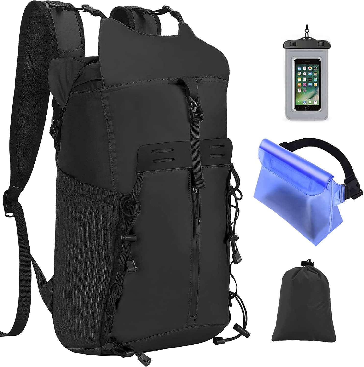 Waterproof Dry Bag Kayaking Backpack - Lightweight Sack Drybag Water Proof Zipper Roll Top Drysack