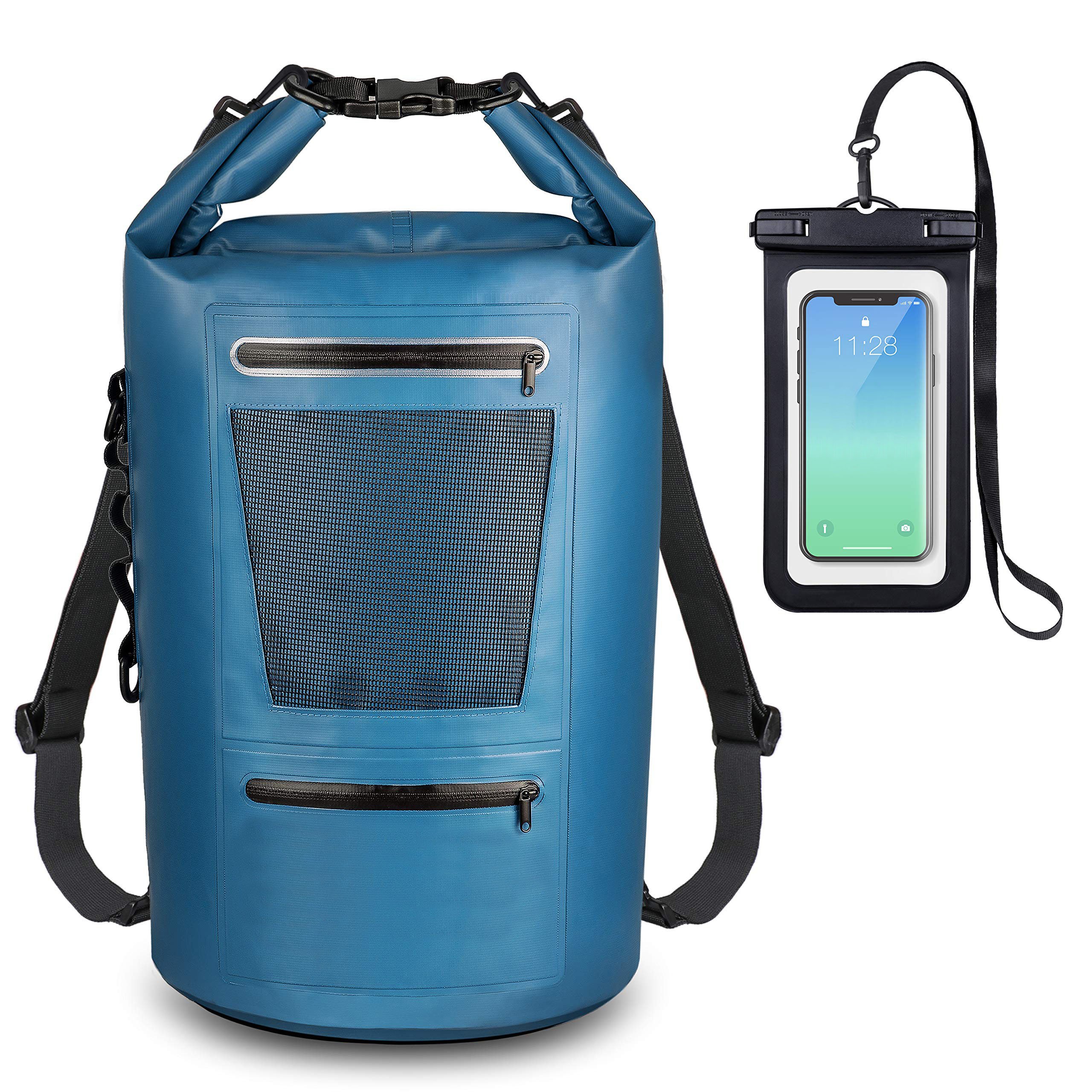 Waterproof Dry Bag, Durable Roll-Top Closure 10/20/30/40L Floating Dry Backpack