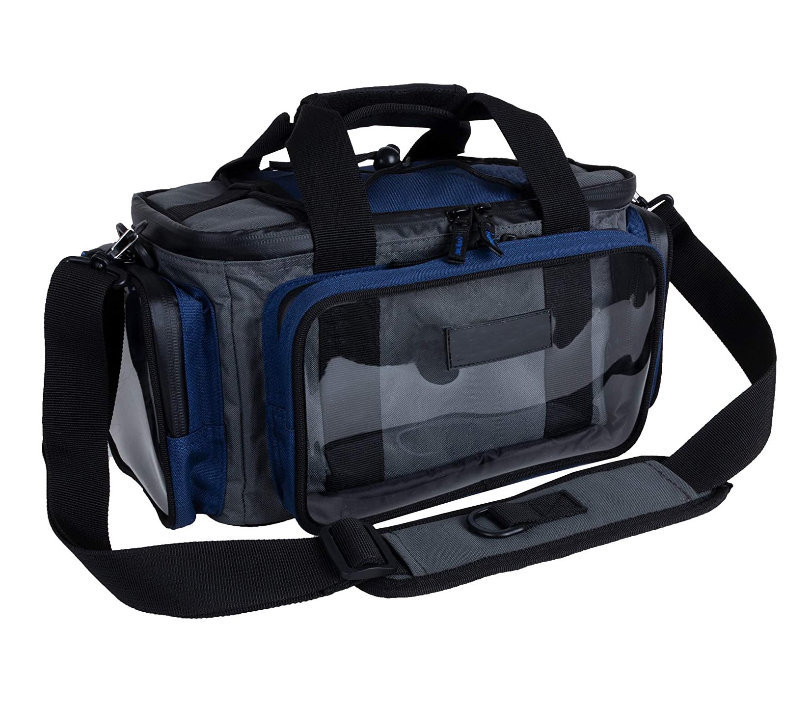 Tackle Bag for Fishing Soft Sided Tackle Box Accessory Pack Shoulder Strap and Bottle Holder 